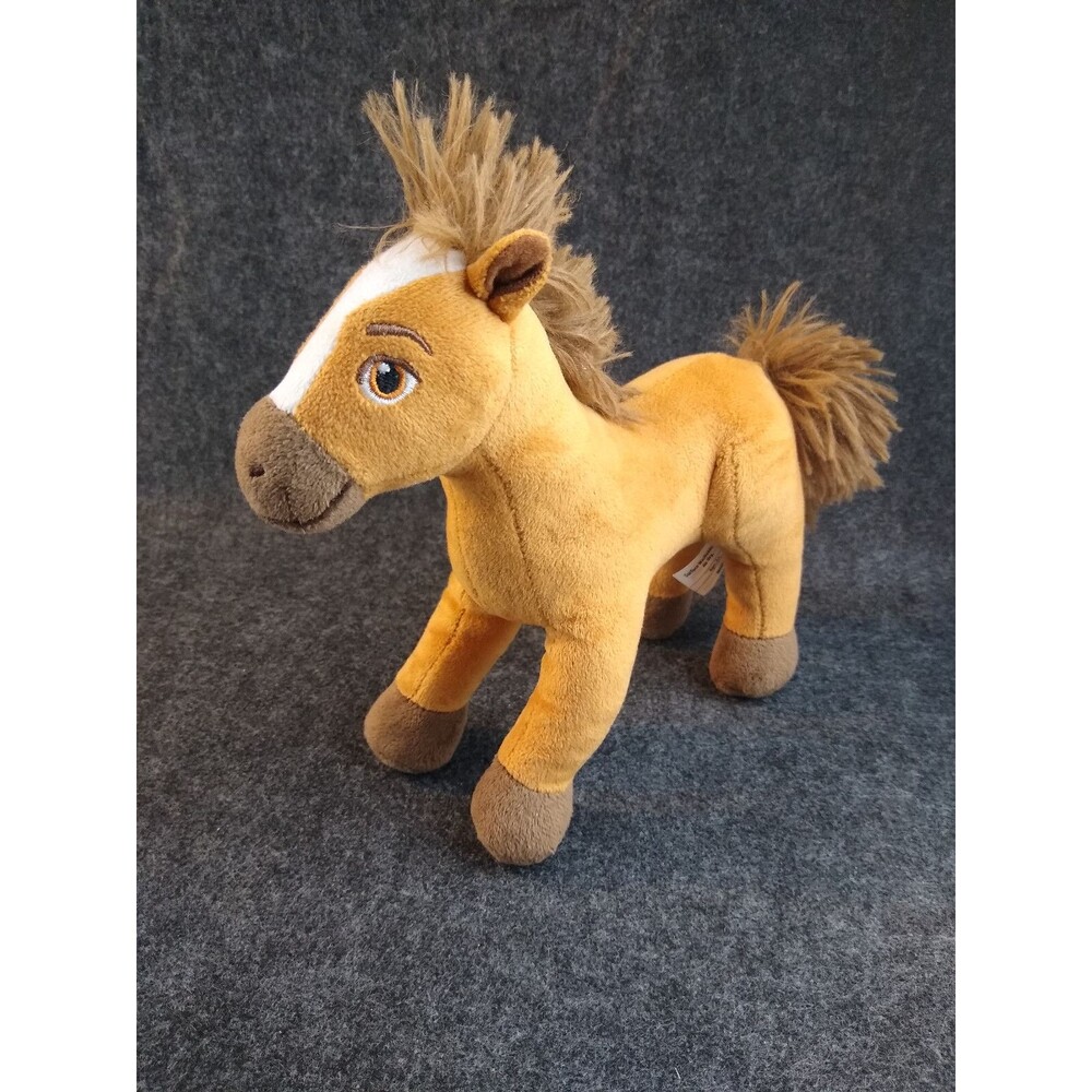 Dreamworks Spirit Riding Plush Horse Brown Stuffed Animal Toy 8 inch